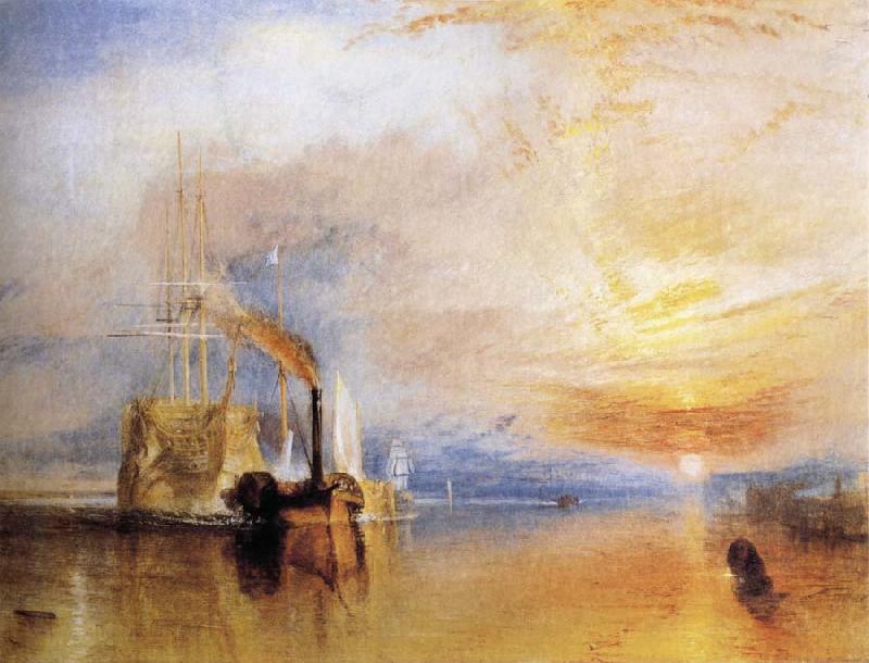 J.M.W. Turner The Fighting Temeraire Tugged to her Last Berth to be Broken Up oil painting image